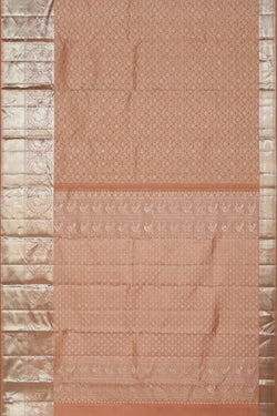 Collection of Kanchipattu Brocade Peach Saree in a gallery layout