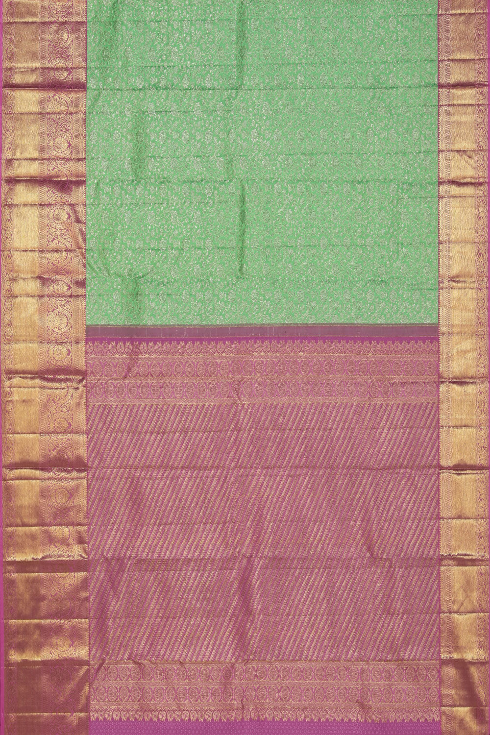 Collection of Kanchipattu Brocade Sea Green Saree in a gallery layout