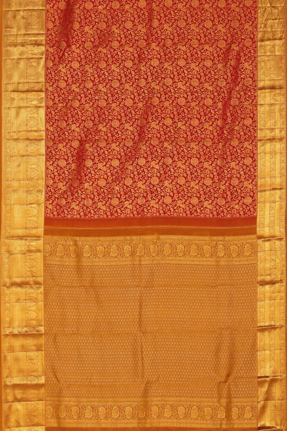 Kanchipattu Brocade Red Saree