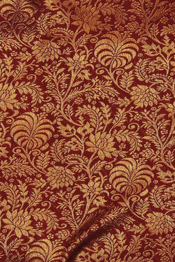 Collection of Kanchipattu Brocade Maroon Saree in a gallery layout