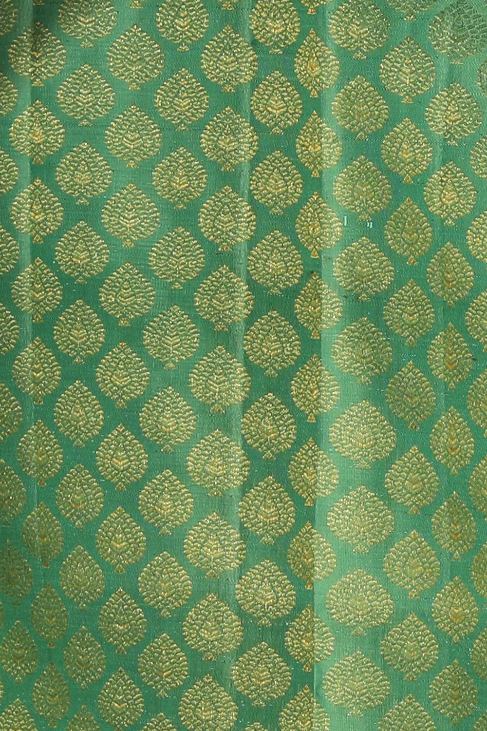 Kanchipattu Sea Green Pavada Unstitched Set