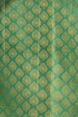 Image of Kanchipattu Sea Green Pavada Unstitched Set