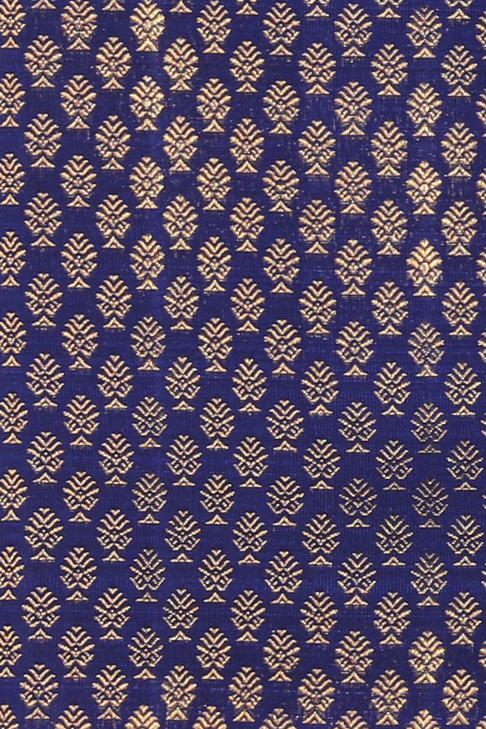 Collection of Kanchipattu Royal Blue Pavada Unstitched Set in a gallery layout