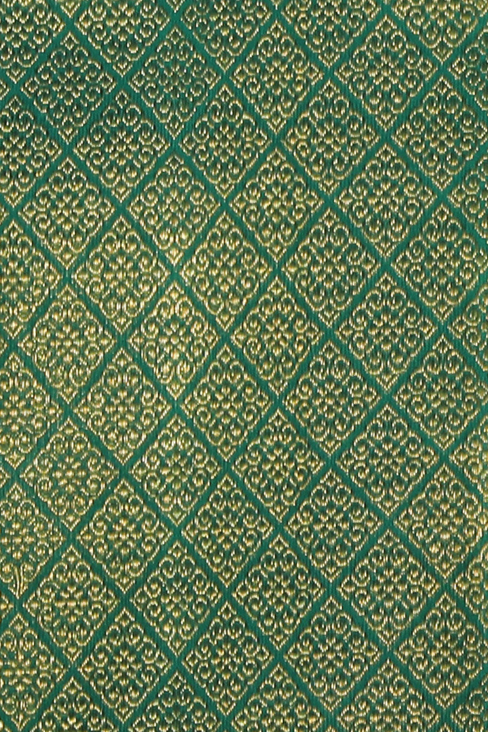 Kanchipattu Teal Green Pavada Unstitched Set