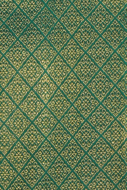 Image of Kanchipattu Teal Green Pavada Unstitched Set