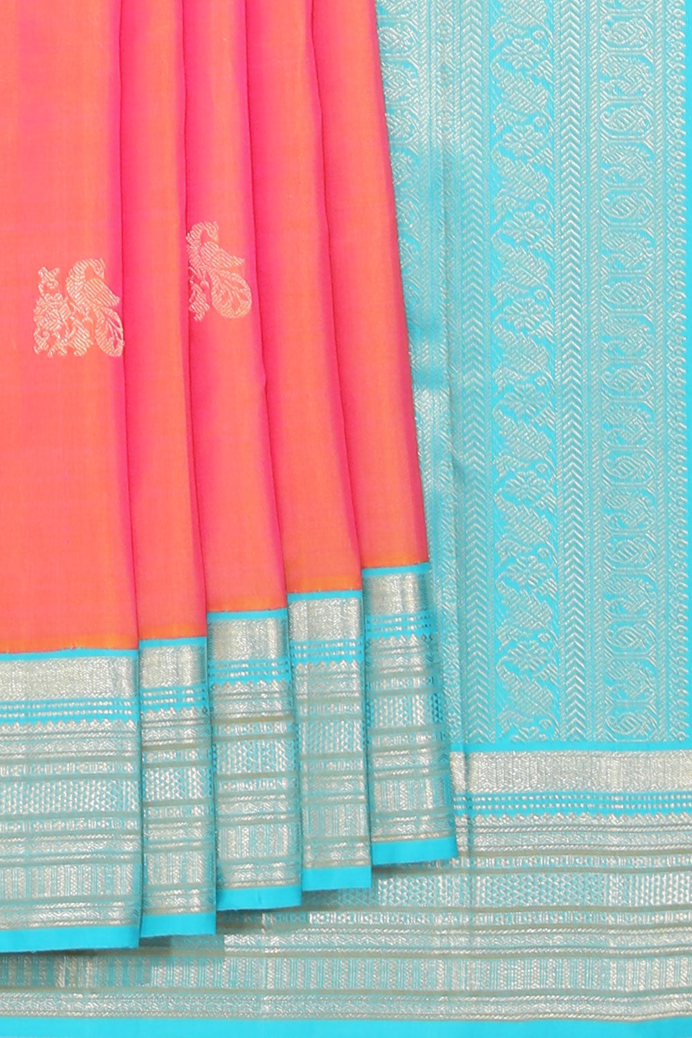 Collection of Arani Silk Fuchsia-Pink Saree in a gallery layout