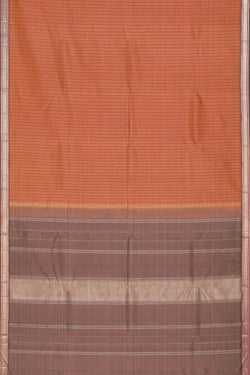 Collection of Arani Silk Coral-Orange Saree in a gallery layout