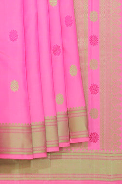 Collection of Arani Silk Lotus-Pink Saree in a gallery layout