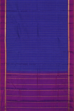 Collection of Arani Silk Royal Blue Saree in a gallery layout