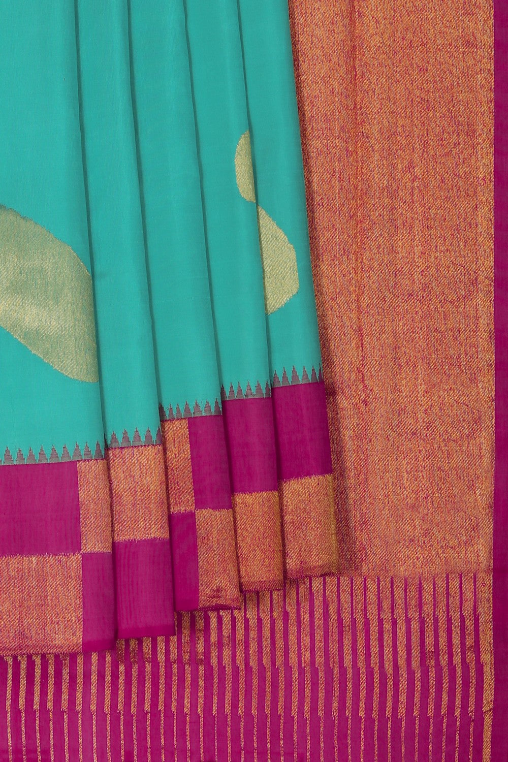 Image of Arani Silk Sea Green Saree