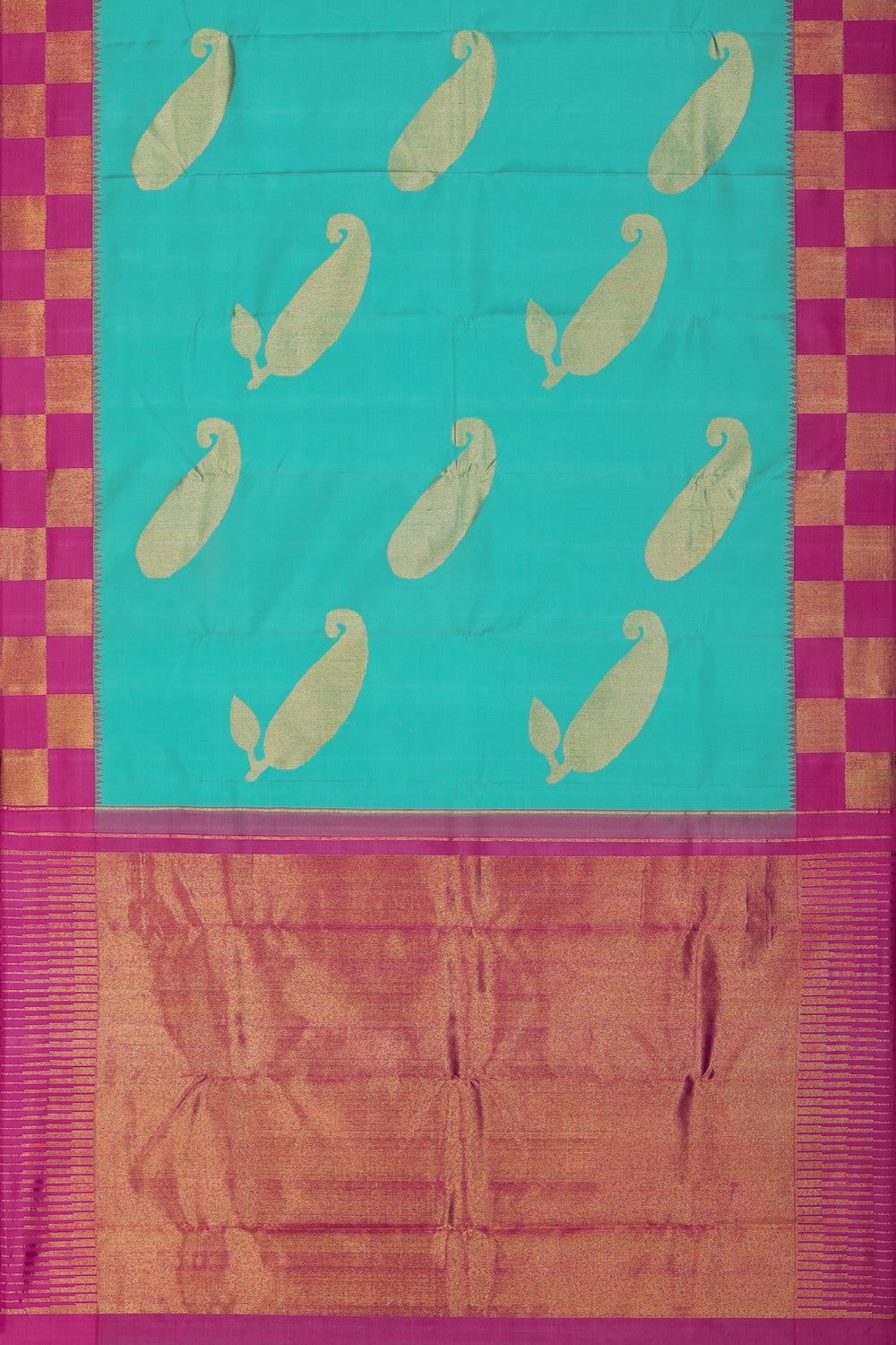 Image of Arani Silk Sea Green Saree