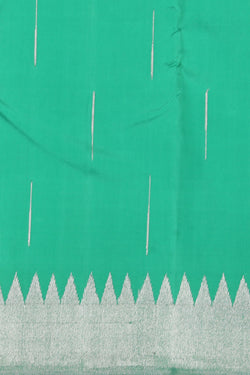 Collection of Arani Silk Green Saree in a gallery layout