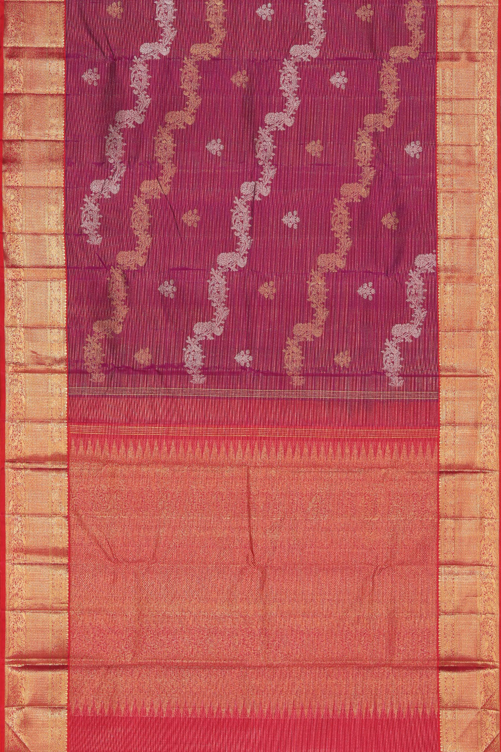 Collection of Arani Silk Violet Saree in a gallery layout