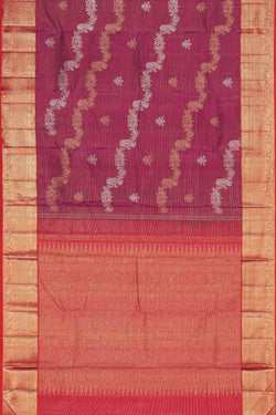 Collection of Arani Silk Violet Saree in a gallery layout