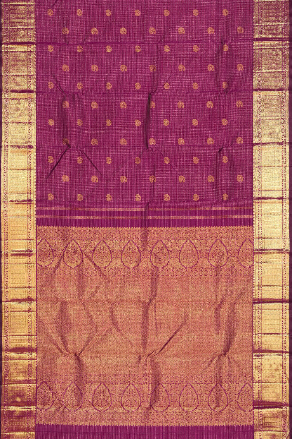 Collection of Kanchipuram Silk Violet Saree in a gallery layout