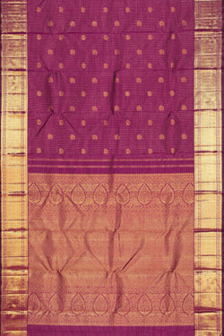 Collection of Kanchipuram Silk Violet Saree in a gallery layout