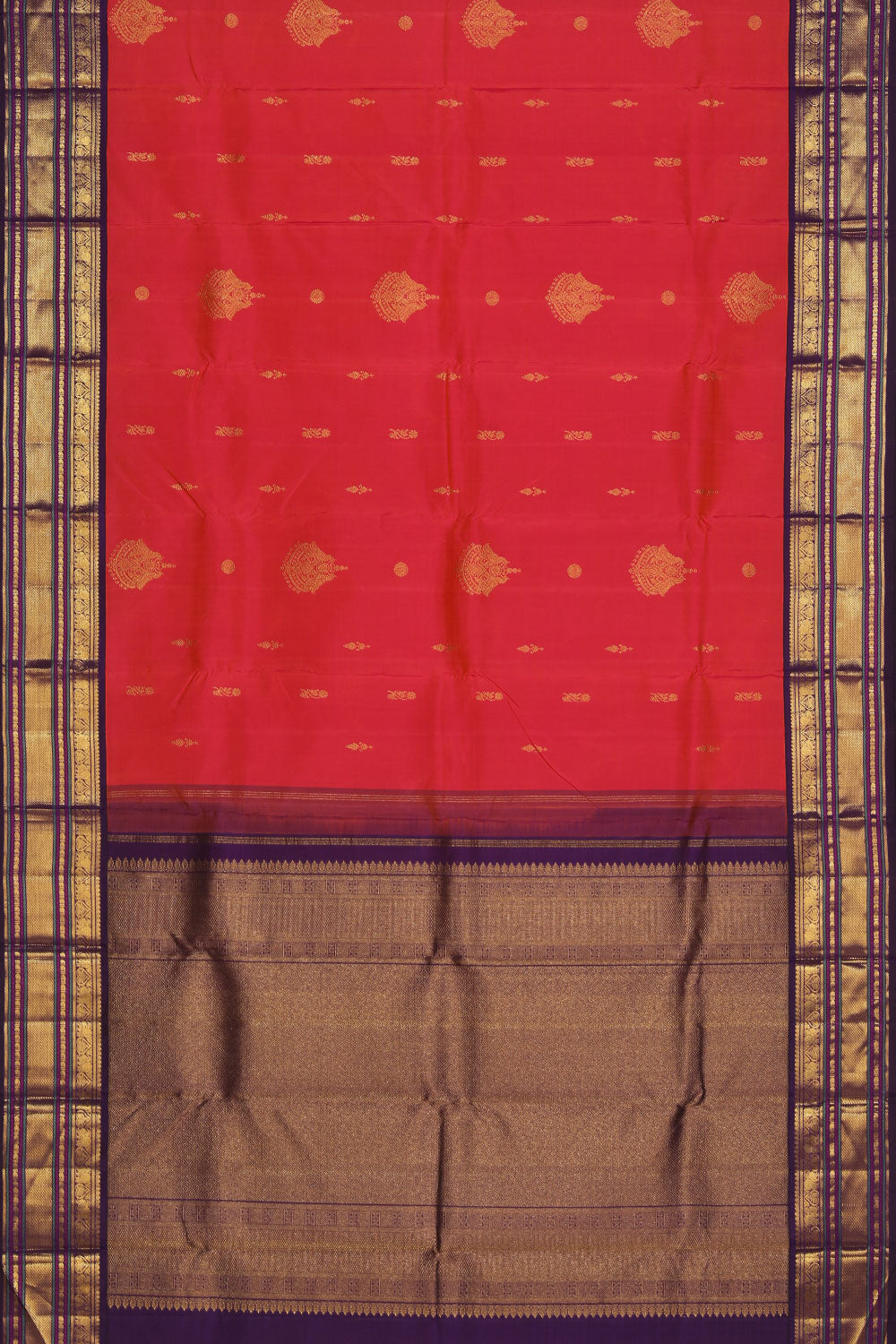 Collection of Arani Silk Fuchsia-Pink Saree in a gallery layout