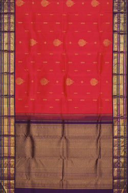 Collection of Arani Silk Fuchsia-Pink Saree in a gallery layout