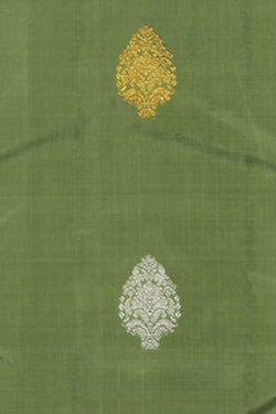 Collection of Arani Silk Sage-Green Saree in a gallery layout