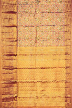 Image of Kanchi Silk Tissue Brocade Pink Saree