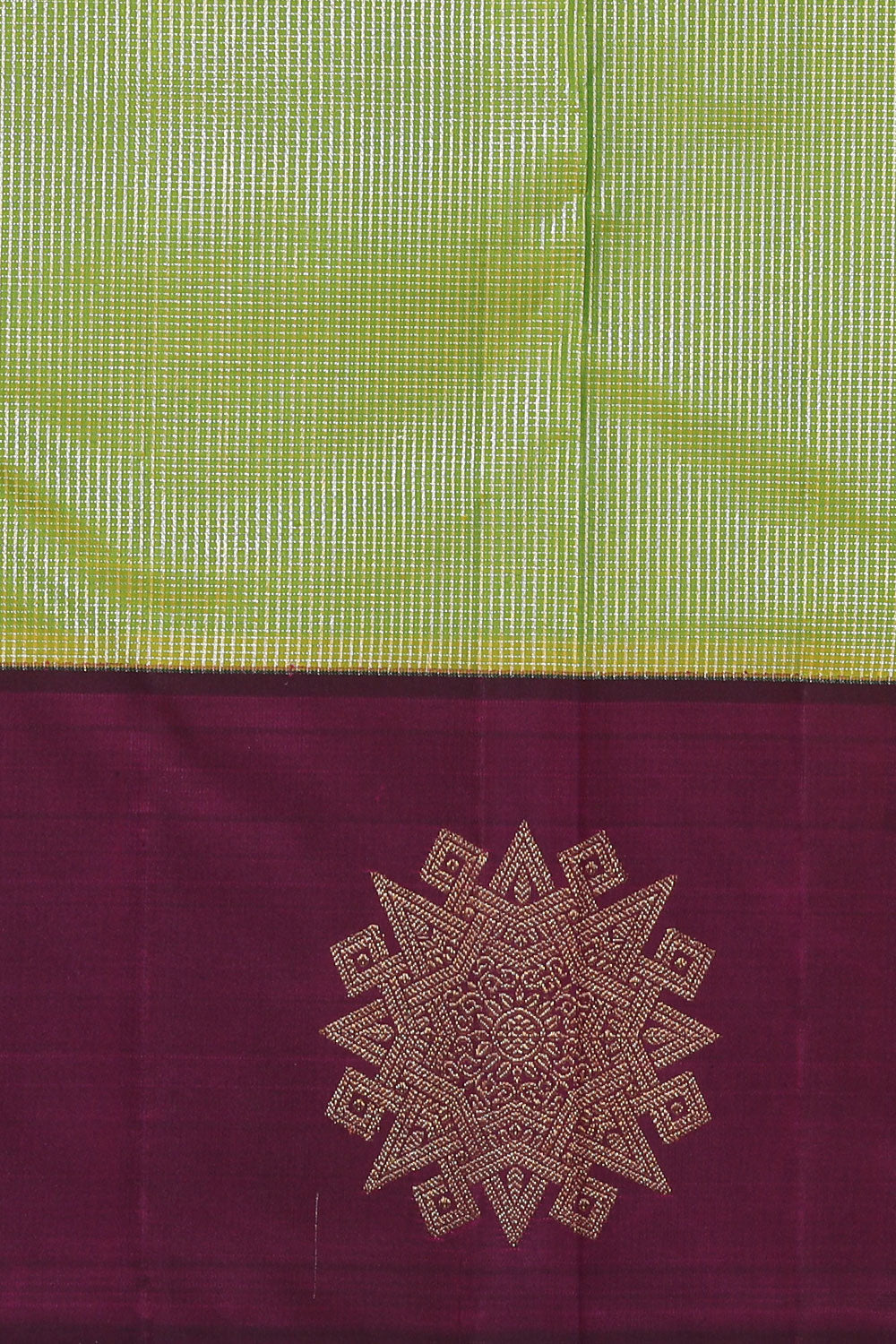 Collection of Kanchipuram Silk Spring Green Saree in a gallery layout