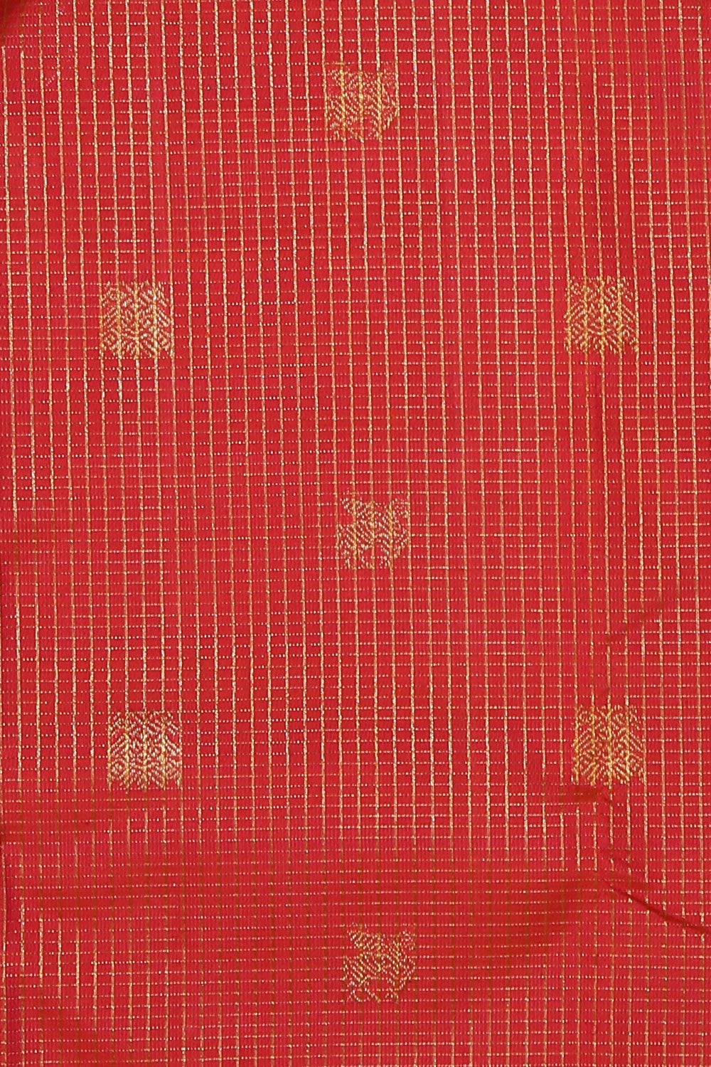 Kanchipuram Silk Orange Saree