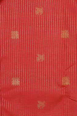 Image of Kanchipuram Silk Orange Saree