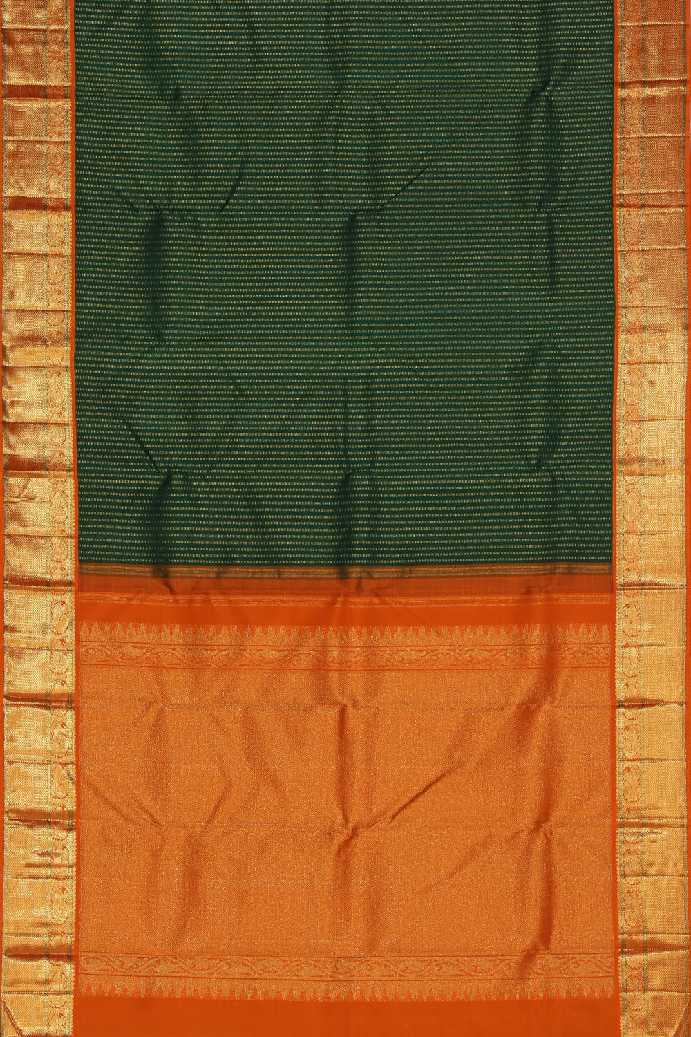 Kanjivaram Silk Bottle Green Saree