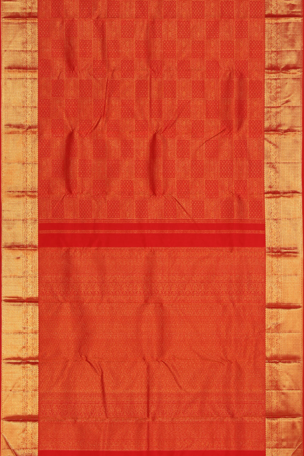 Image of Kanchipuram Silk Red Saree