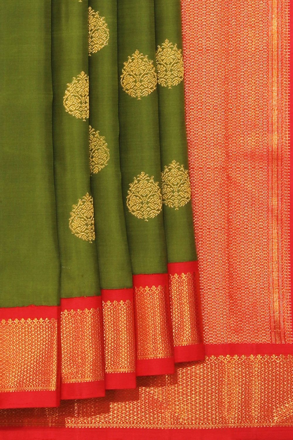 Kanchipuram Silk Heena Green Saree