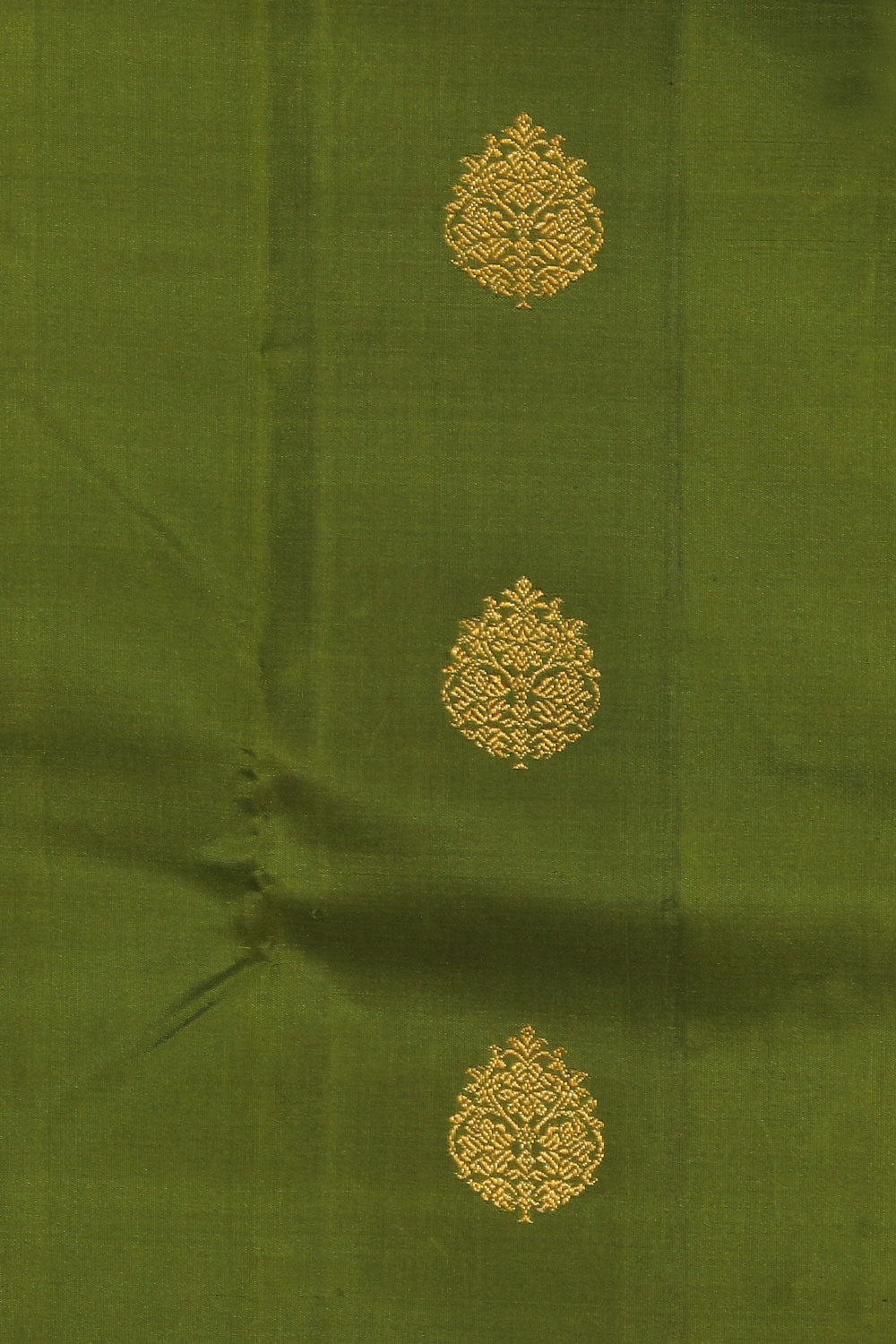 Collection of Kanchipuram Silk Heena Green Saree in a gallery layout