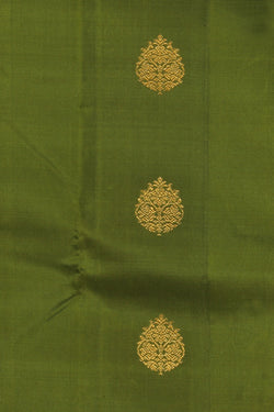 Image of Kanchipuram Silk Heena Green Saree