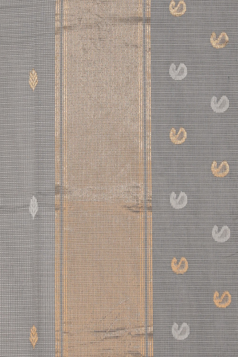 Collection of Maheshwari-Kota Pastel Grey Saree in a gallery layout