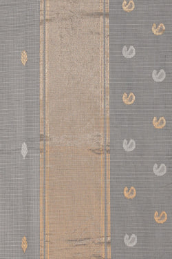 Collection of Maheshwari-Kota Pastel Grey Saree in a gallery layout