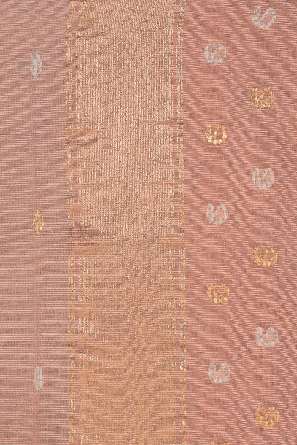 Collection of Maheshwari-Kota Pastel Peach Saree in a gallery layout