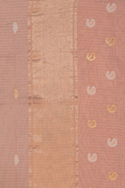 Collection of Maheshwari-Kota Pastel Peach Saree in a gallery layout