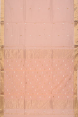 Collection of Maheshwari-Kota Pastel Peach Saree in a gallery layout