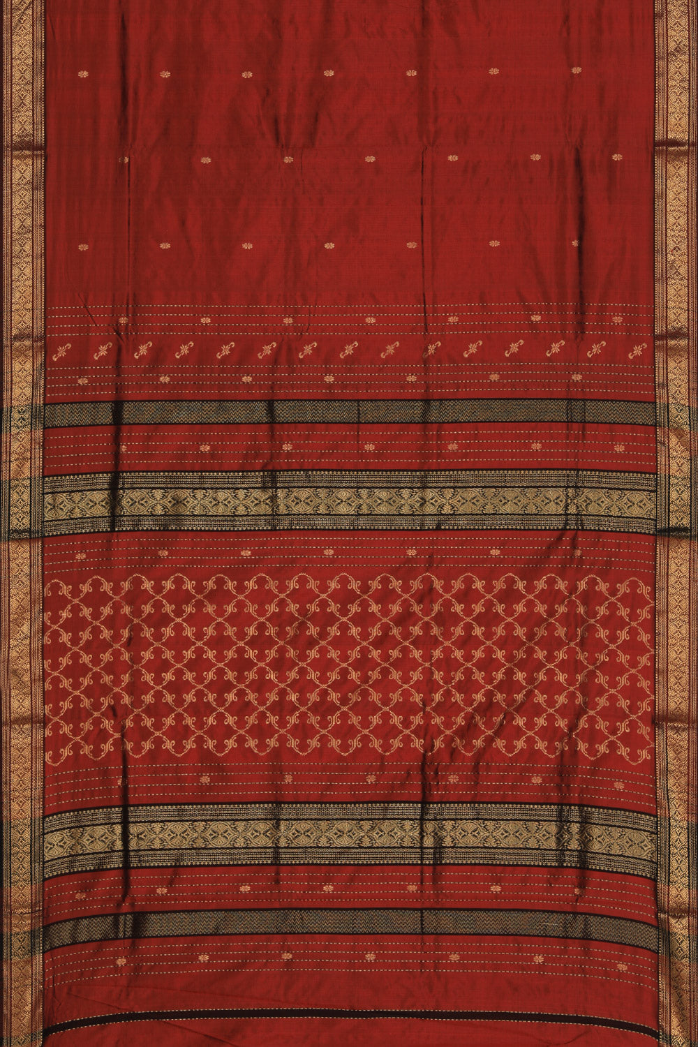 Maheshwari Silk Maroon Saree