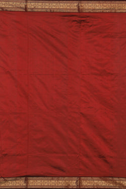 Image of Maheshwari Silk Maroon Saree