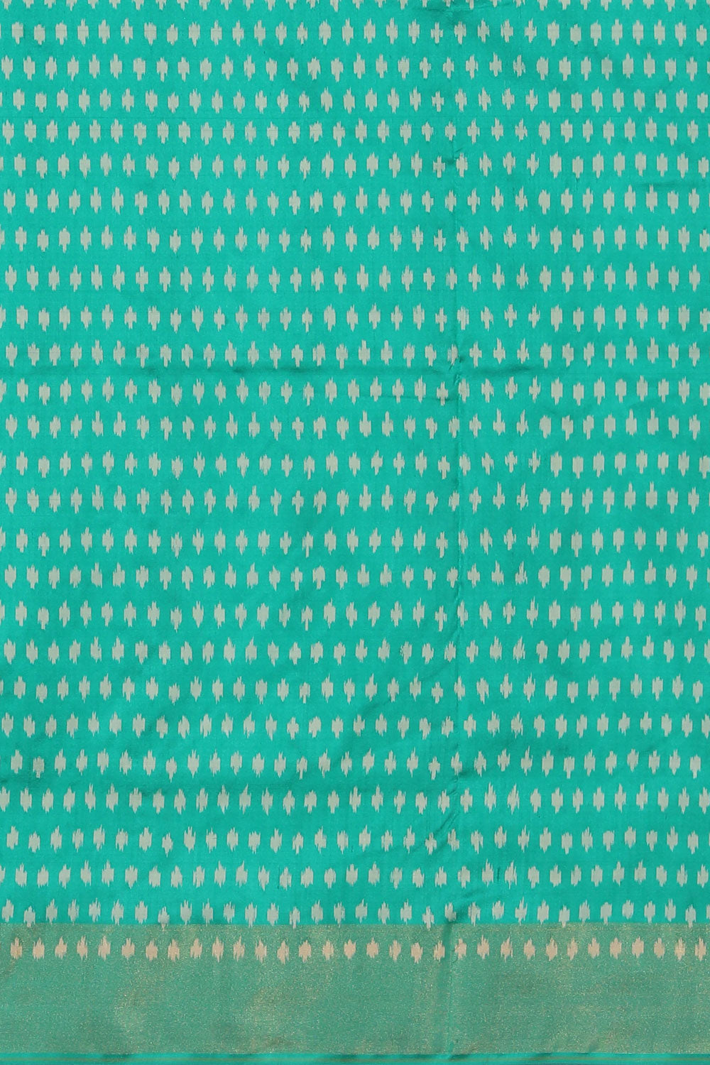 Image of Pochampally Silk Ikat Moss Green Saree