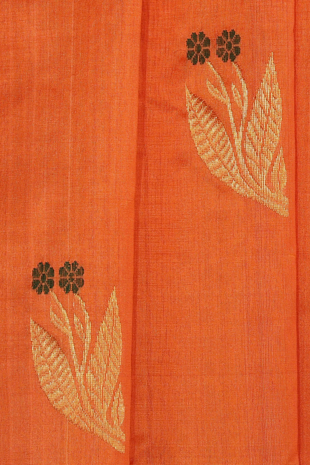 Collection of Chanderi Silk Orange Saree in a gallery layout