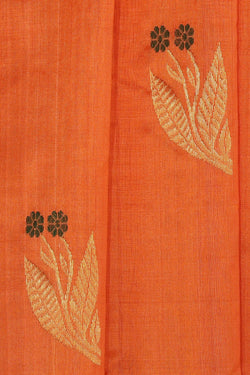 Collection of Chanderi Silk Orange Saree in a gallery layout