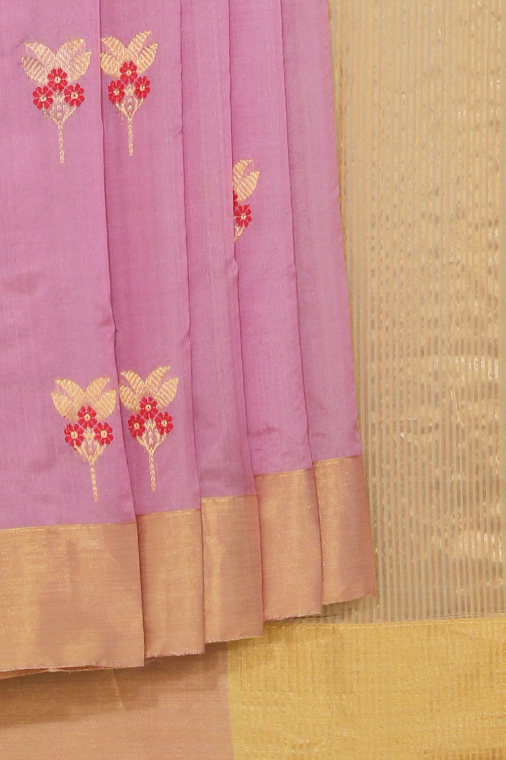 Collection of Chanderi Silk Purple Saree in a gallery layout