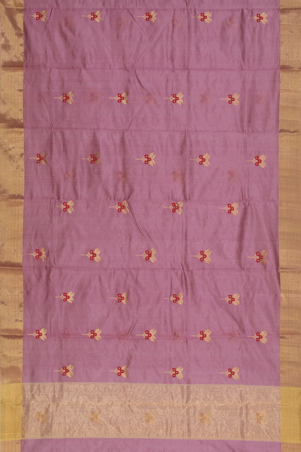 Collection of Chanderi Silk Purple Saree in a gallery layout