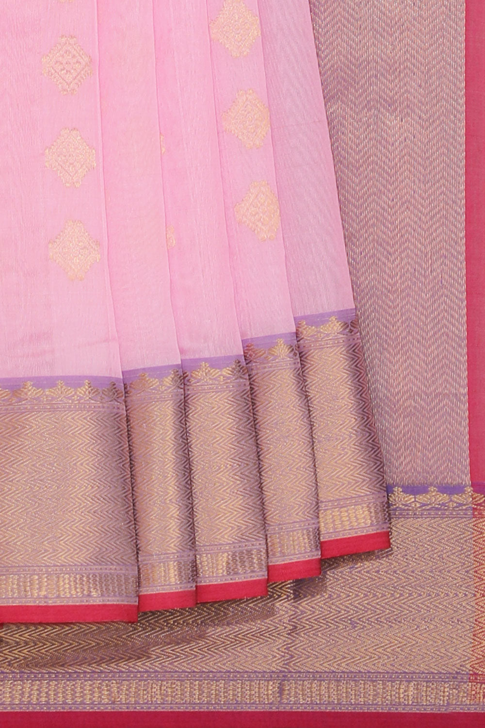 Collection of Chanderi Silk Pink Saree in a gallery layout