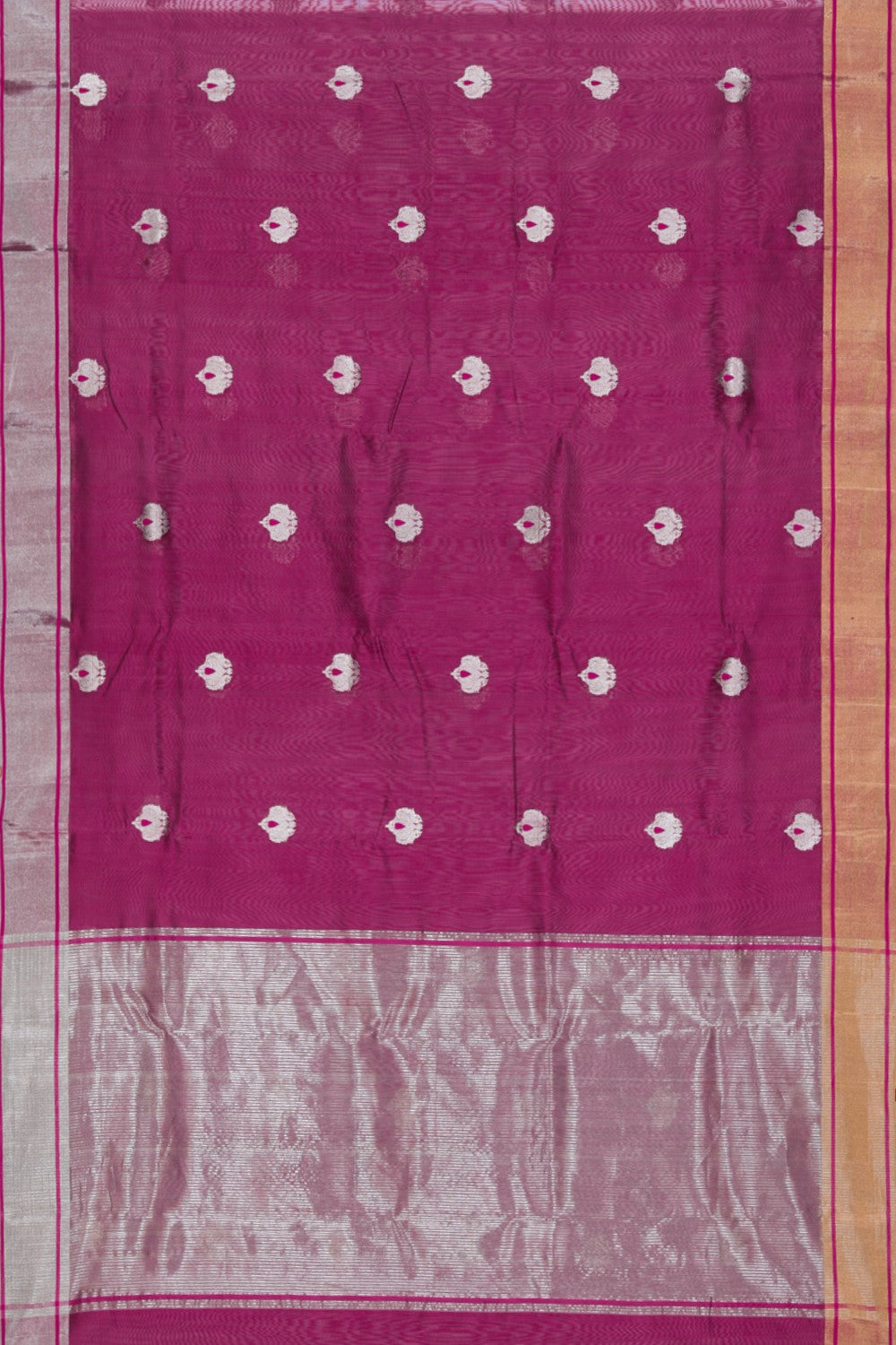 Collection of Chanderi Silk Violet Saree in a gallery layout