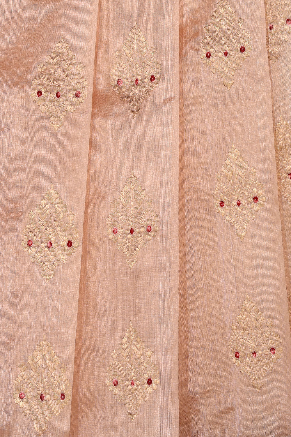 Collection of Chanderi Coral-Peach Saree in a gallery layout