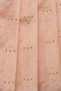 Collection of Chanderi Coral-Peach Saree in a gallery layout