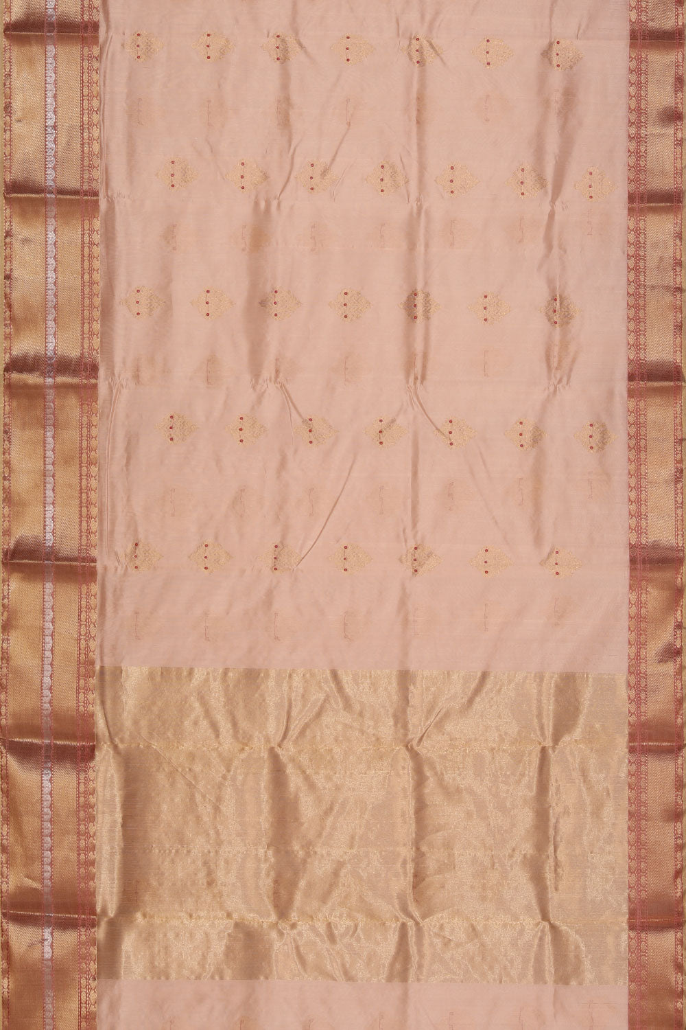 Collection of Chanderi Coral-Peach Saree in a gallery layout