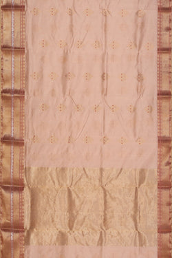 Collection of Chanderi Coral-Peach Saree in a gallery layout